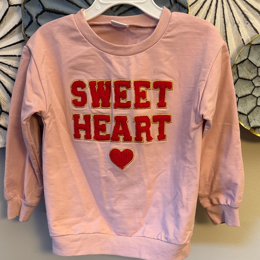 Sweet Heart Pink Kids Sweatshirt